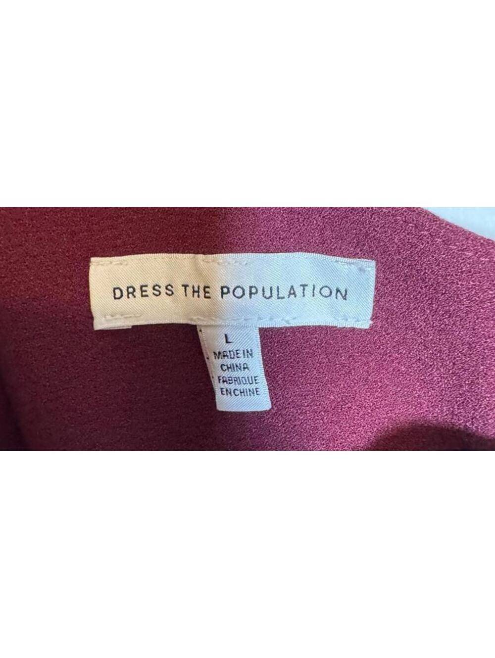 Dress The Population - Georgina One-Shoulder Gown Dark Magenta – Large - Picture 7 of 9